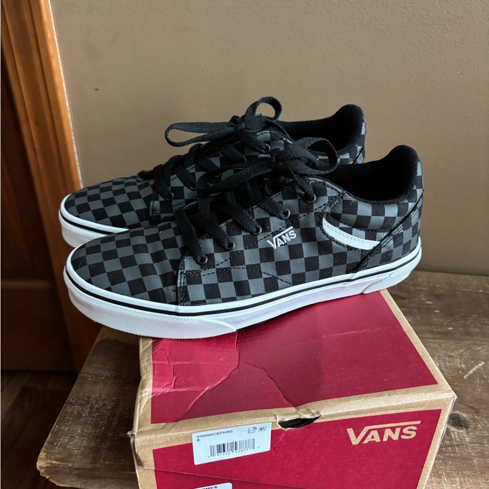 Vans  Black Checkered Sneakers